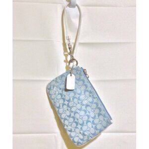 Vintage Blue and white Coach logo wristlet
